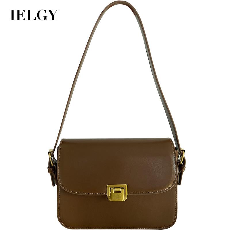 Túi đeo chéo IELGY màu nâu sang trọng thời trang cho nữ