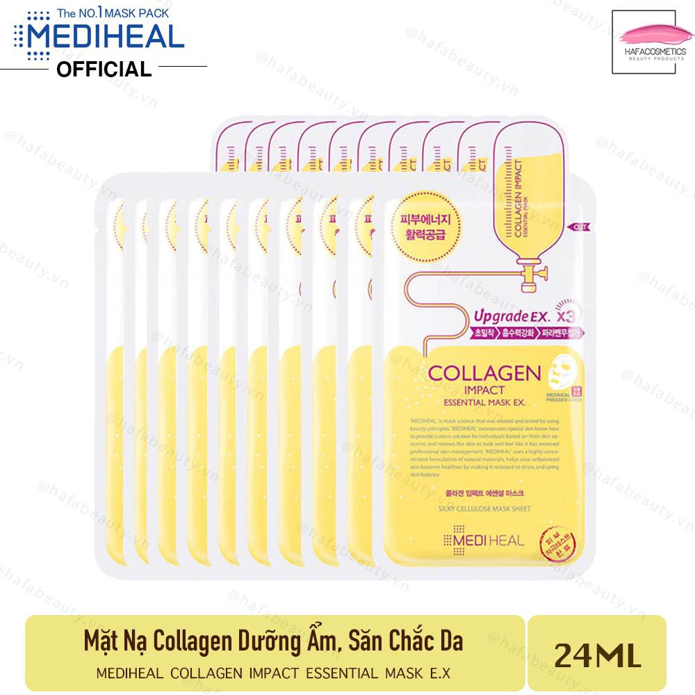 Combo 10 Mặt nạ dưỡng ẩm ngăn ngừa lão hóa da Mediheal Collagen Impact Essential Mask _ Mediheal Chính Hãng