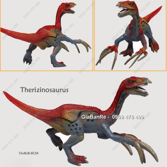 Mô Hình Khủng Long 3 Móng Dài Therizinosaurus - Tím Đỏ - 77262