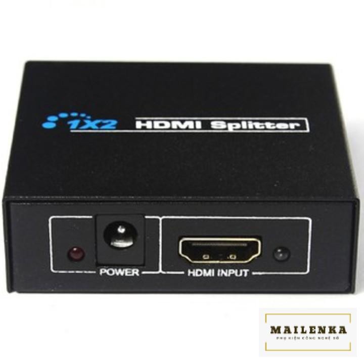 [Mã ELFLASH5 giảm 20K đơn 50K] Bộ chia màn hình HDMI Splitter 1 ra 2 chuẩn 1.4 (Đen)