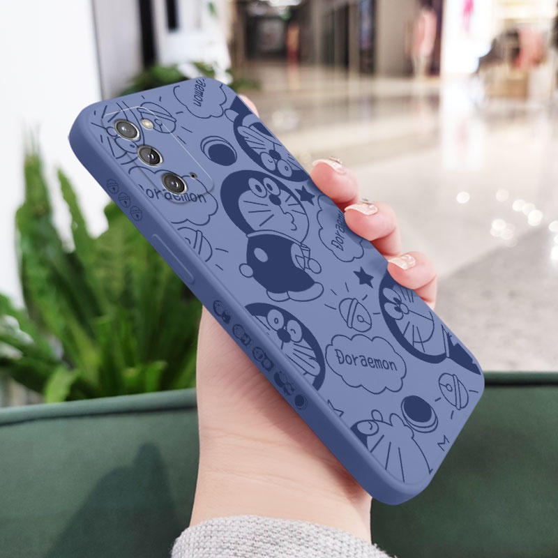 Ốp Điện Thoại Silicon Dẻo Màu Xanh Dương Họa Tiết Chú Mèo Dễ Thương Cho Samsung Galaxy Note 20 Ultra 10 Plus 9