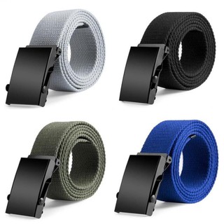 Thắt lưng vải canvas phối khóa kim loại phong cách lính thời trang cho nam Xịn '