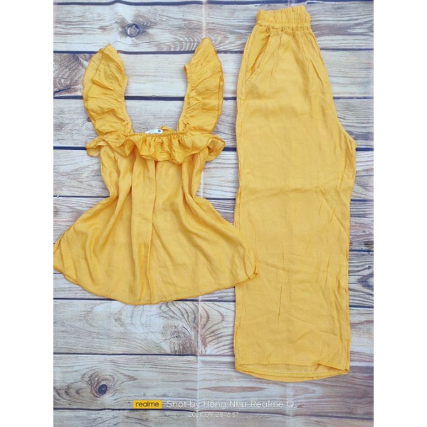 Sét áo croptop quần ống rộng | BigBuy360 - bigbuy360.vn