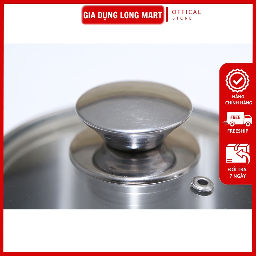 Nồi Quánh 3 Đáy Nắp Kính FIVE STAR Nồi Quấy Bột INOX 403 size 14cm  Sử Dụng Tất Cả Các Loại Bếp  Hàng Chính Hãng