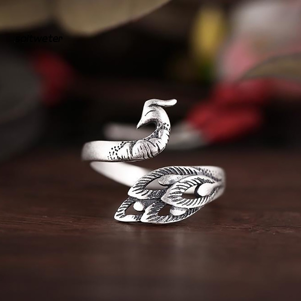 Nhẫn Hình Chim Công Phong Cách Cổ Điển