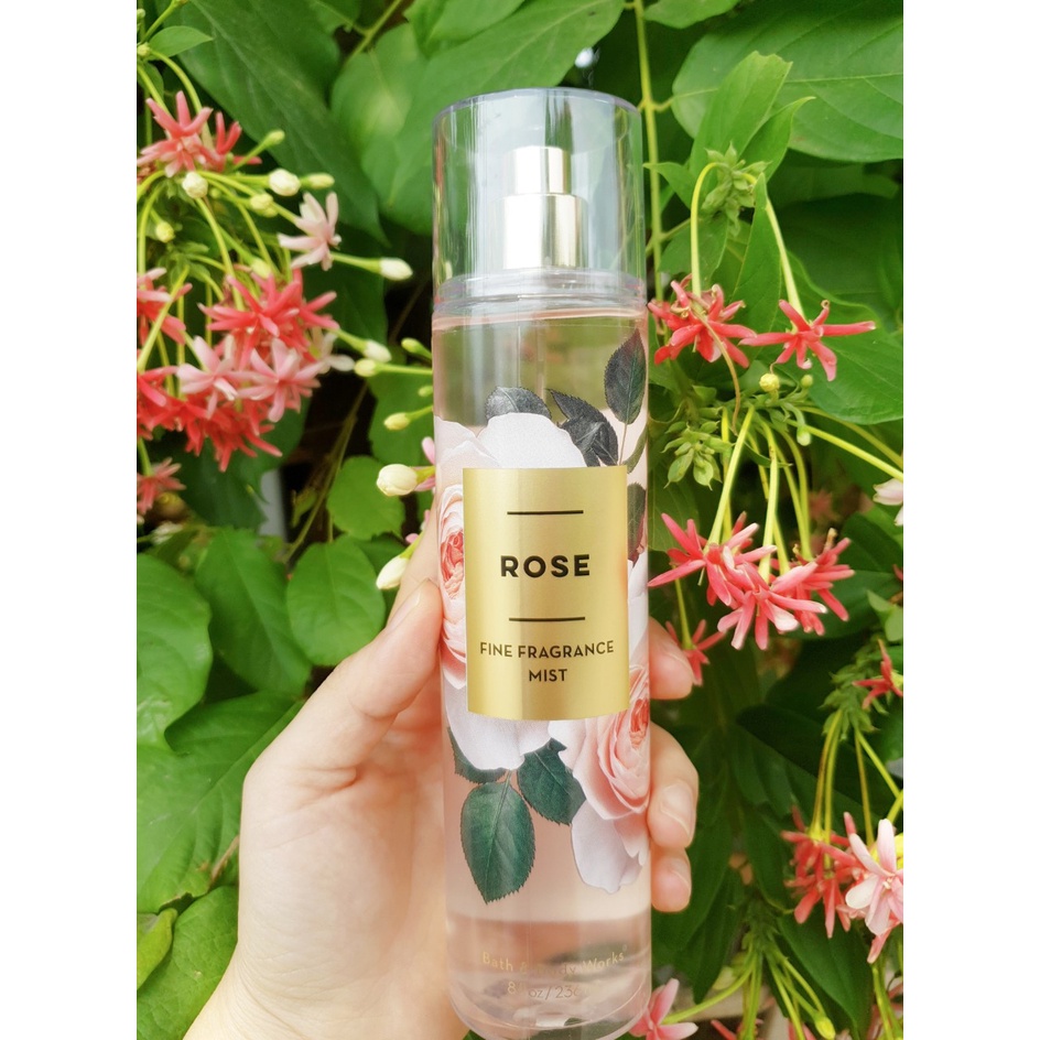 Xịt thơm dưỡng thể Rose (Fragrance Mist) - Bath & Body Works (236ml) - Made in USA