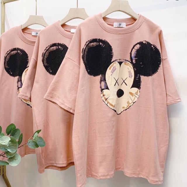 Áo phông hồng mickey đẹp