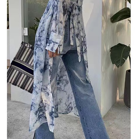 Đầm Hai Dây Hở Lưng Màu Nhuộm Thời Trang Mùa Hè Mới 2022