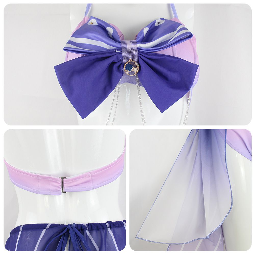 Game Genshin Impact Kokomi Swimsuit Cosplay Costume Sangonomiya Kokomi Bikini Beach Bathing Suit Anime cosplay Bathing Dress