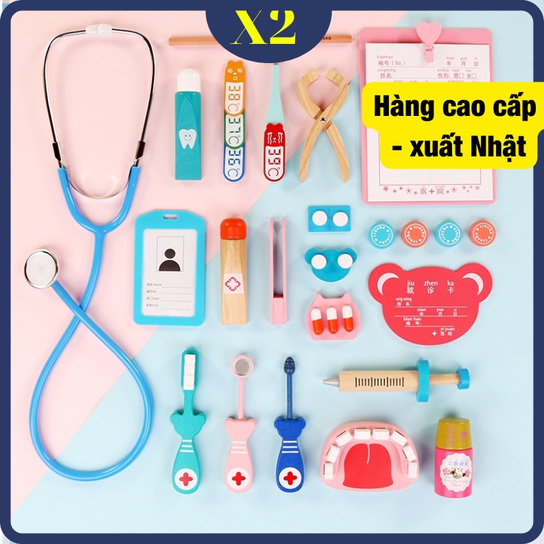 (tuyển sỉ) Bộ Đồ Chơi Nhập Vai Bác Sĩ Nha Khoa Bằng Gỗ xuất Nhật Dành Cho Bé