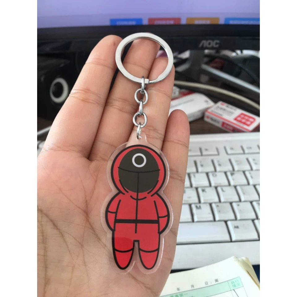 Móc Khóa Con Mực  𝐅𝐑𝐄𝐄𝐒𝐇𝐈𝐏  Móc Khóa Nhân Vật Squid Game Ngộ Nghĩnh - GIA DỤNG HÀ NỘI