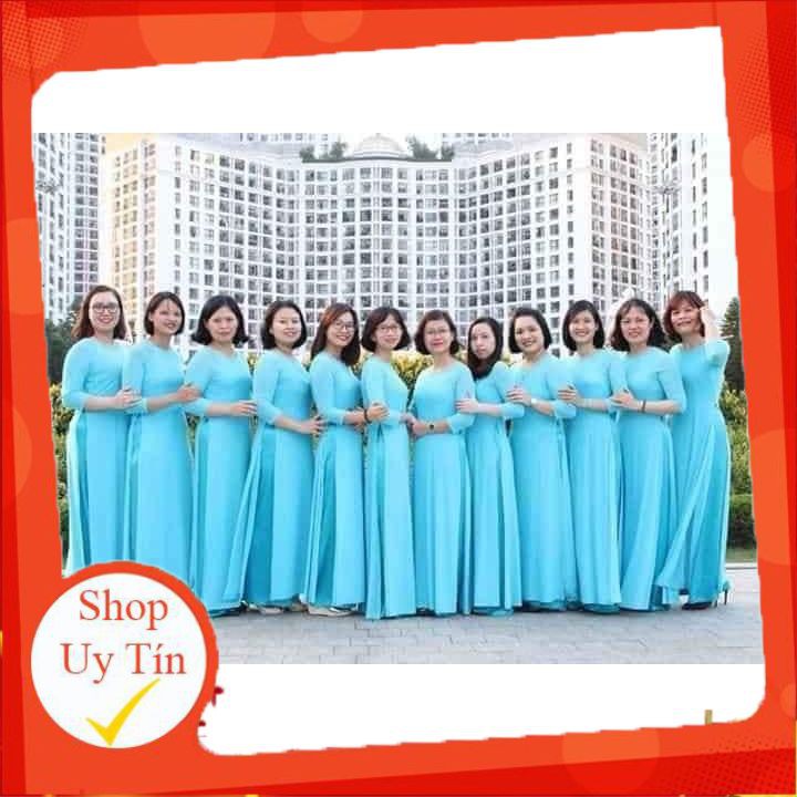 Áo Dài Trơn Đồng Phục - Chất Lụa Nhật Cao Cấp Loại 1