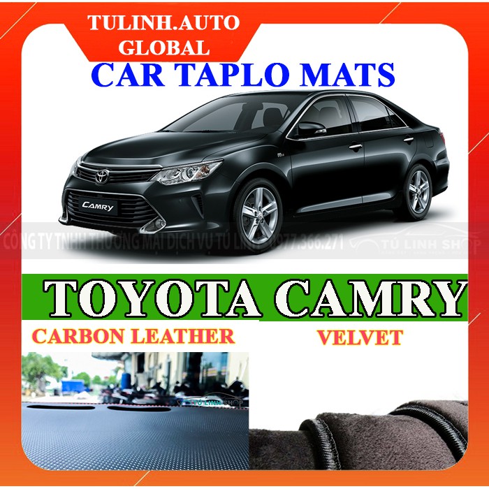 Thảm taplo Toyota Camry bằng lông Cừu 3 lớp hoặc Da Cacbon