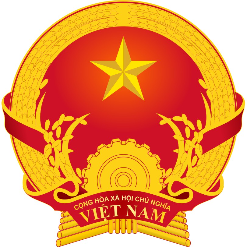 Sticker hình dán decal Quốc huy Việt Nam, dán xe, dán laptop