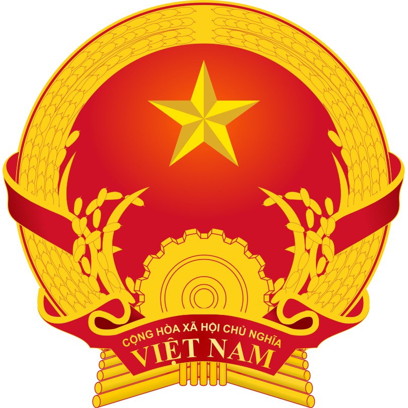 Sticker hình dán decal Quốc huy Việt Nam, dán xe, dán laptop