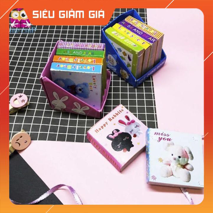 Hộp 5 tập giấy xếp hạc 4 x 4 Cm (gần 600 tờ), giấy gấp hạc