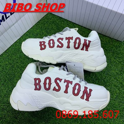 [BÃO SALE] Giày Thể Thao ML-B Boston Màu Trắng Đế Cao Giá Khuyến Mãi, Giày Đế Cao Nam Nữ