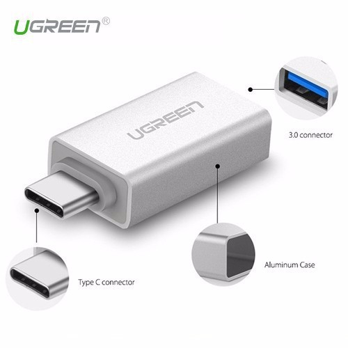 Đầu Chuyển Đổi USB Type-C Sang USB 3.0 Ugreen 30155 - Hàng Chính Hãng BH 18 Tháng