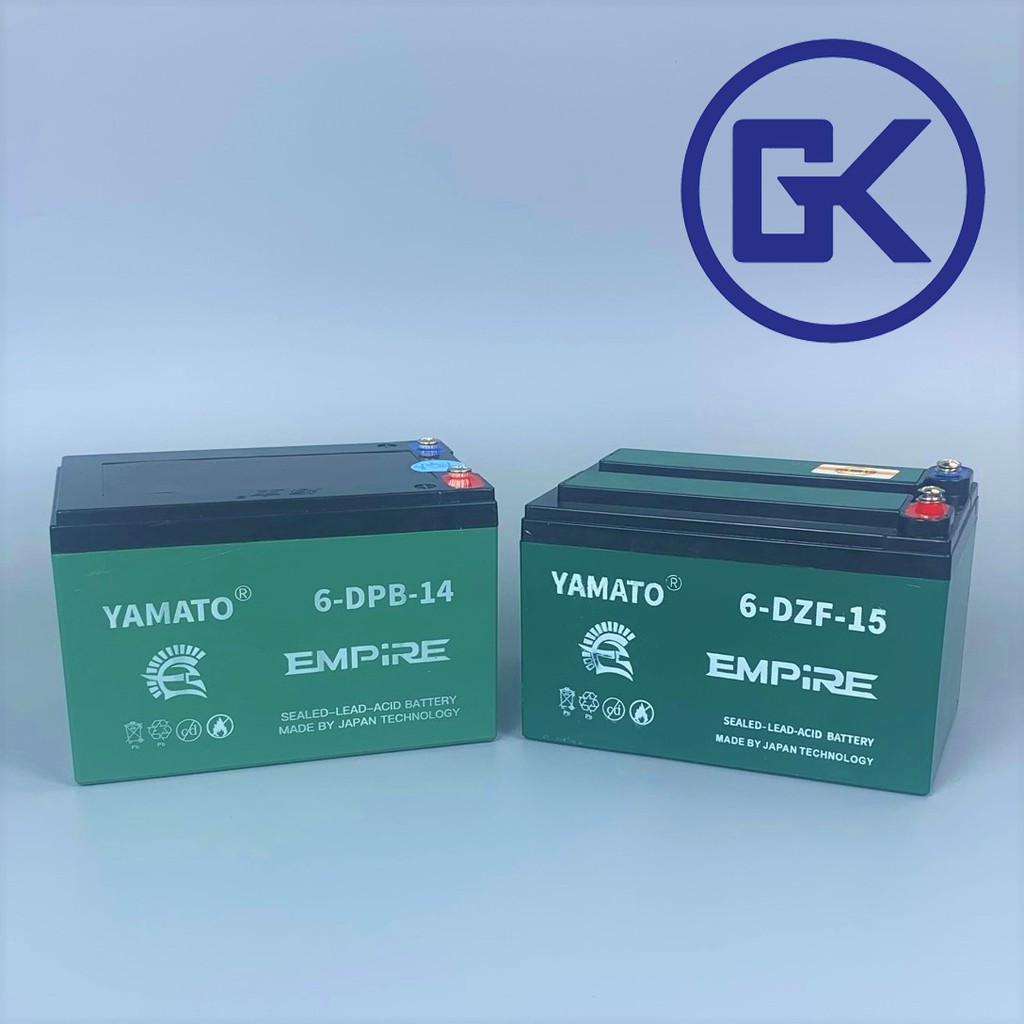 Ắc quy xe điện chất lượng cao YAMATO 6-DPB-14  (Xe 133M , Nijia , Asama , Giant , Yamaha , Sunra, ..