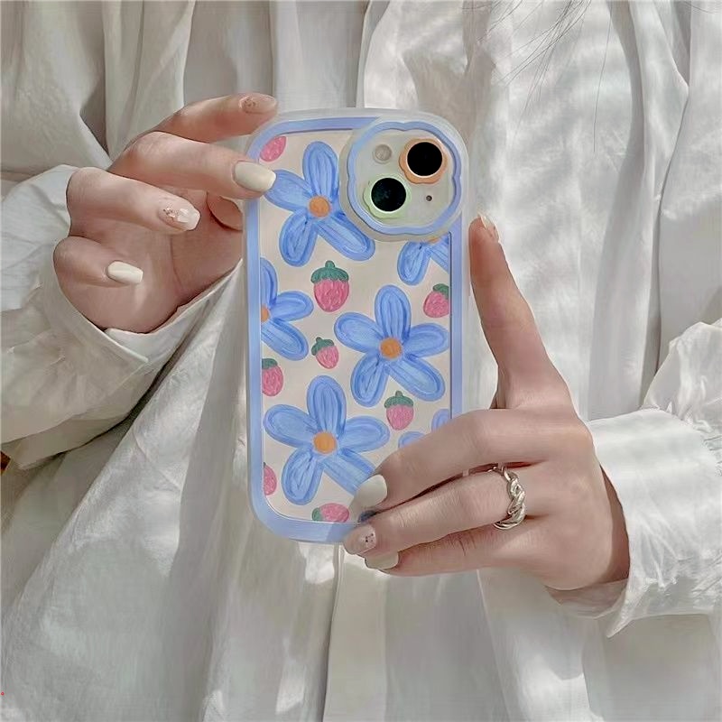 Ốp Điện Thoại Silicone Mềm Họa Tiết Hoa Hoạt Hình Cho IPhone 13 12 11 Pro Max 11 Pro Max X Xr Xs Max 8 7 6 6s Plus