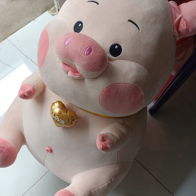 Gấu Bông Heo Má Hồng , Gối Ôm Heo Ú Má HồNg Siêu To KhổNg Lồ Size 70Cm