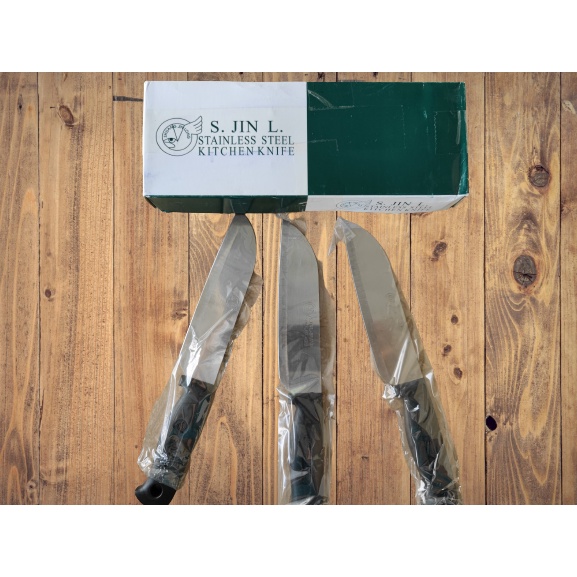 Hộp 12 Cây Dao Kinwi Stainless Steel Kitchen Knife Cán Nhựa Đen Dài 25cm - No.476