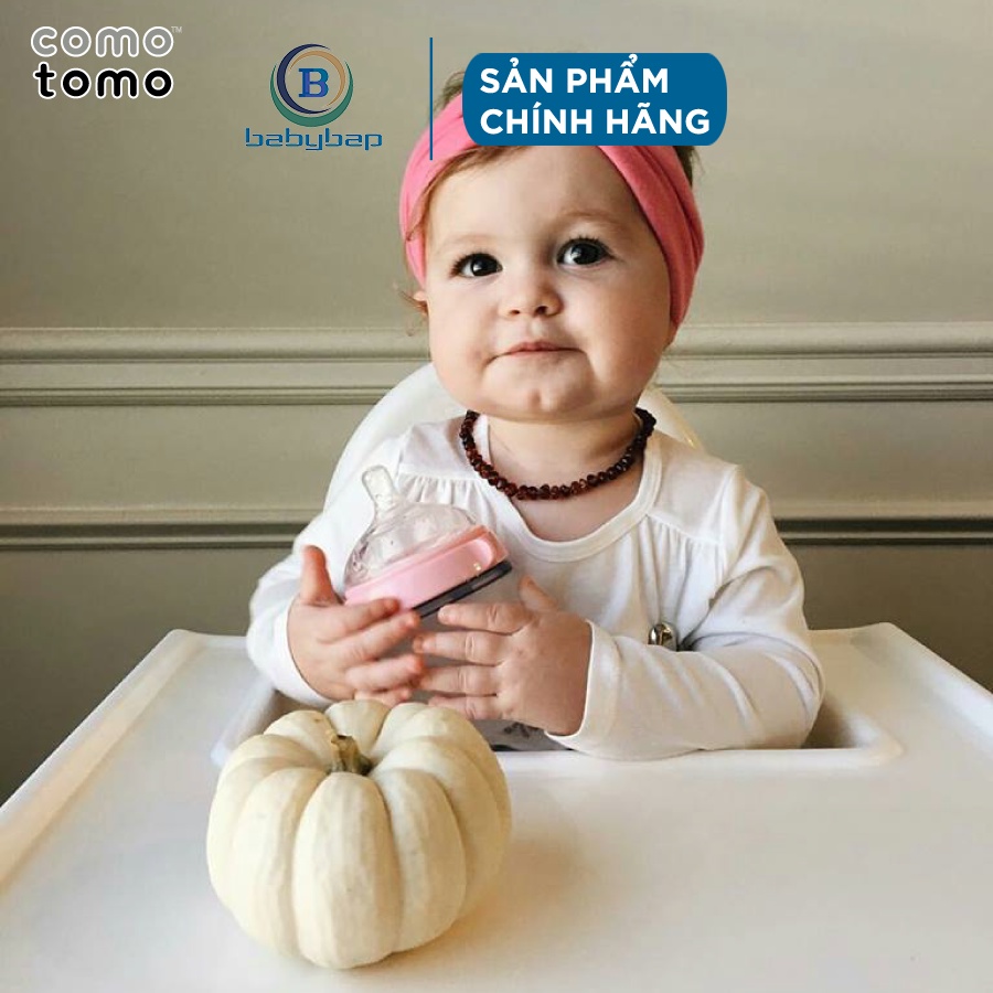 Bộ Hai Bình Silicone Comotomo 150ml Mềm Mại, Trơn Mịn