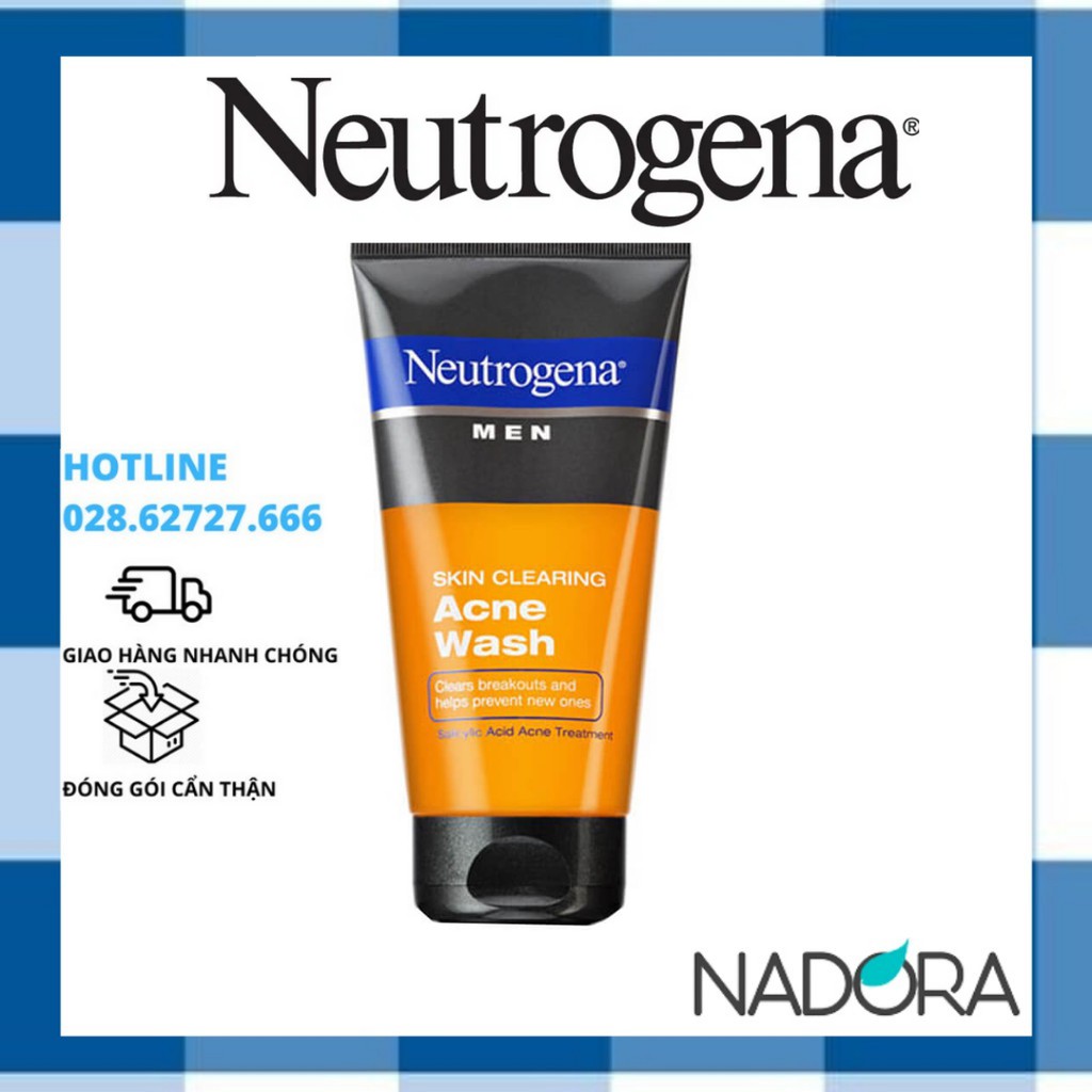 Sữa Rửa Mặt Cho Nam Neutrogena Men Skin Clearing Acne Wash (150ml)