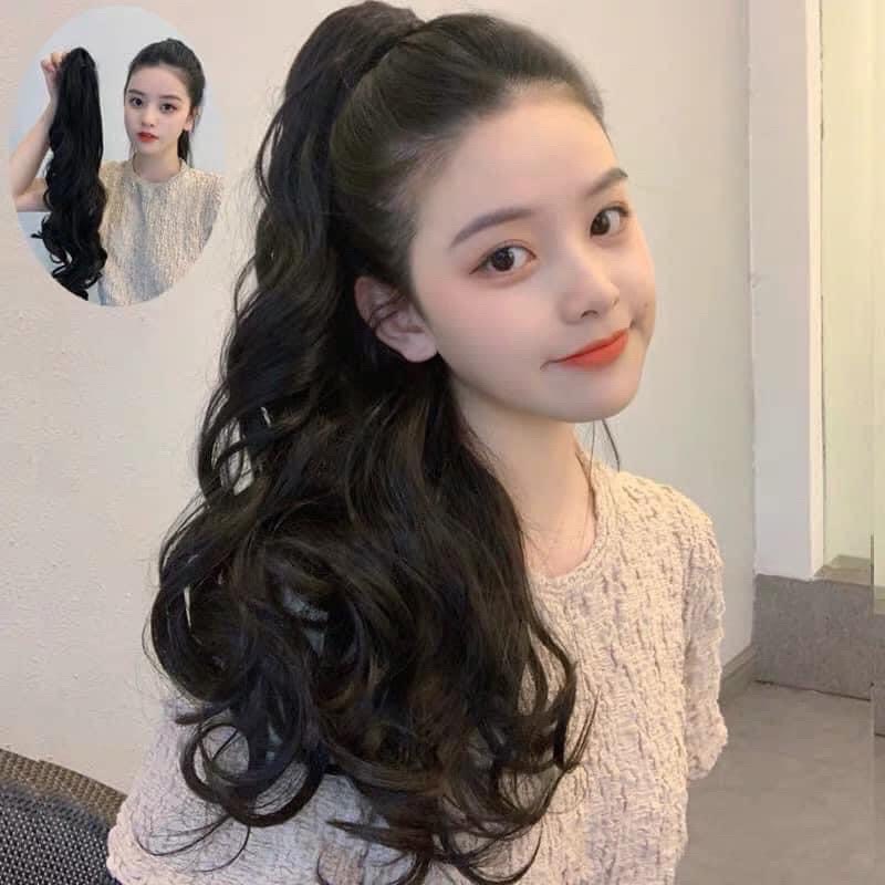 Tóc giả nữ giá rẻ ❤️FREESHIP❤️ Tóc giả ngoặm xoăn n46