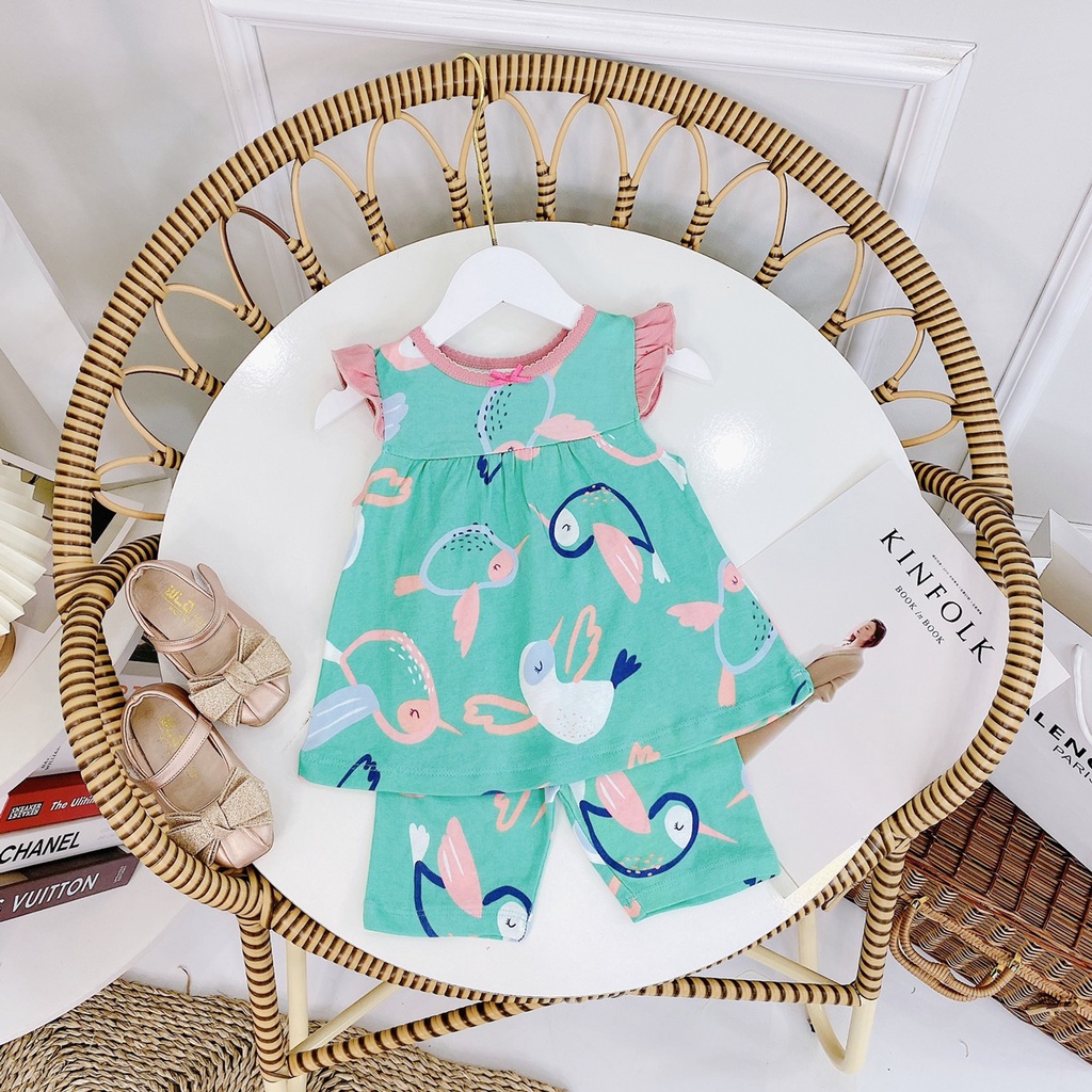 8-20kg Bộ bé gái cánh tiên dáng babydoll mẫu 2022 - BẢNG MÀU 3
