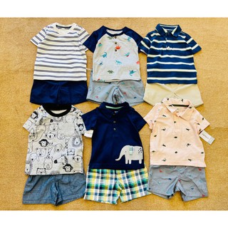 Bộ bé trai áo cotton quần kaki Carter's