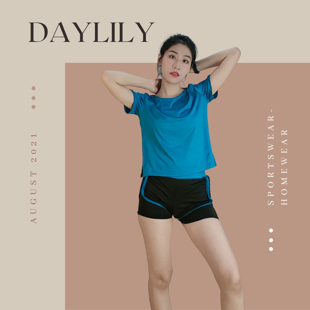 𝙃𝙊𝙏 Bộ thể thao nữ tập gym, chạy bộ, hoạt động ngoài trời màu xanh DAYLILY