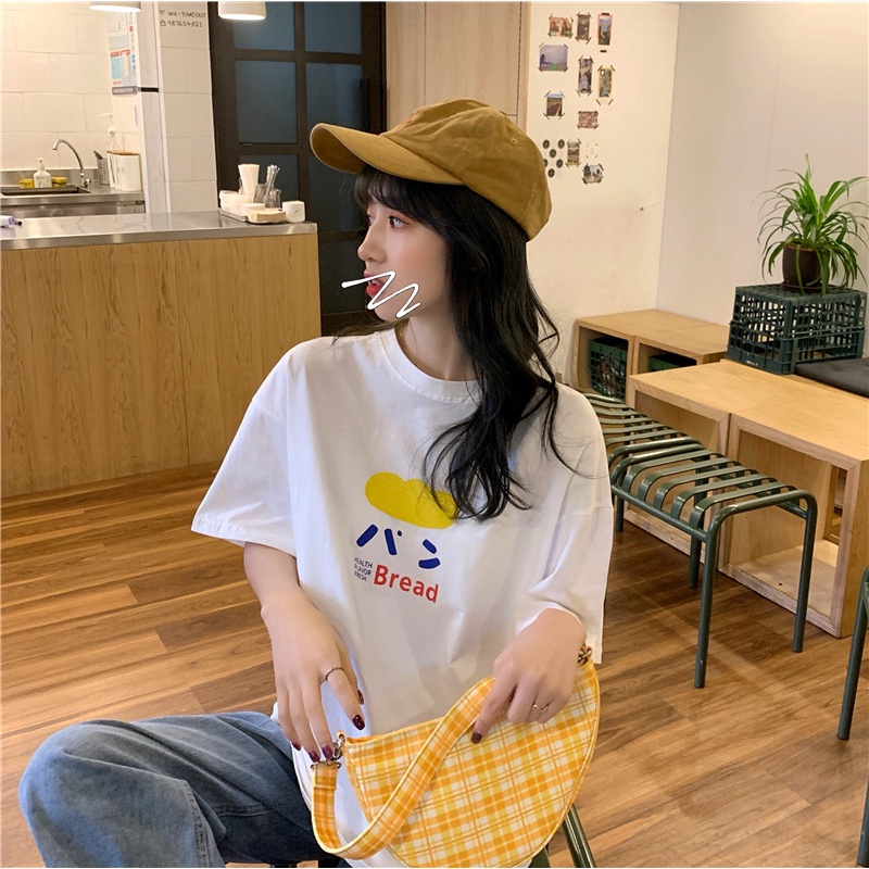 Áo thun tay ngắn cổ tròn dáng ôm thời trang mùa hè phong cách Hàn Quốc dành cho nữ