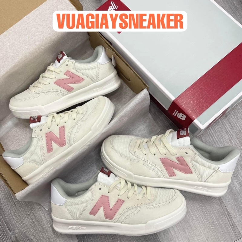 Giày chữ N 300 kem phối màu xanh than