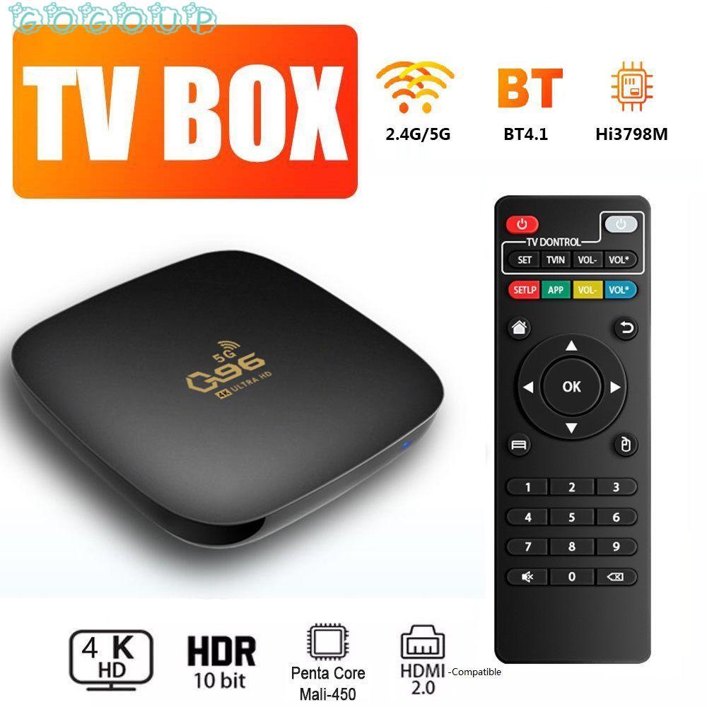 Bộ TV Box Q96 5G 2021 8GB+128GB 2.4/5G WIFI Bluetooth 4K Android 10.1 Và Phụ Kiện