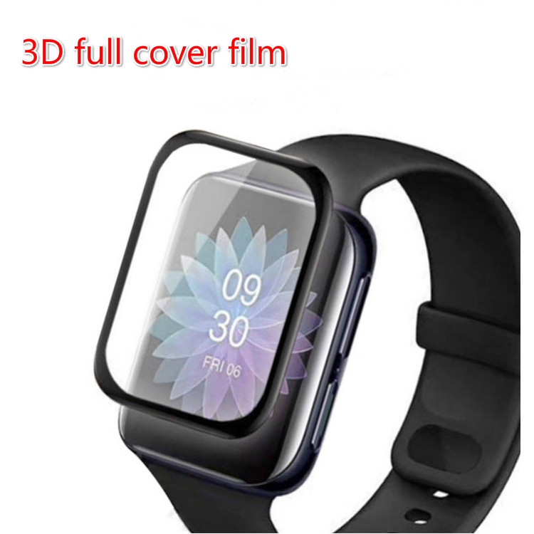 Kính cường lực 3D cong 41mm-46mm bảo vệ màn hình đồng hồ Oppo Watch 2 / 1