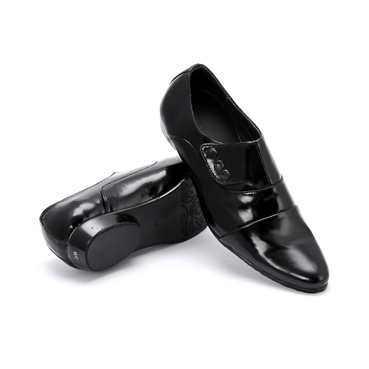 Giày tây nam Huy Hoàng da bò màu đen-HP7101