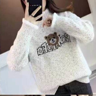 Áo len gấu siêu dày đẹp phong cách Hàn Quốc