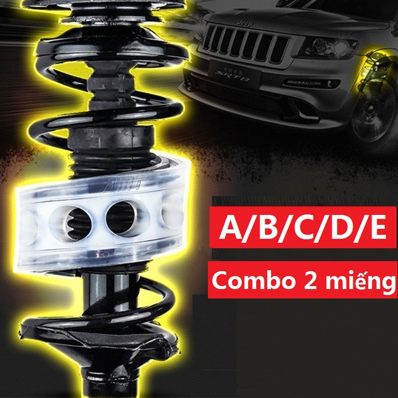 Size A/B/C/D/E Combo 2 MIẾNG AMT Đệm cao su giảm sóc giảm chấn cho ô tô - Đệm Giảm Xóc Cho Xe Ô Tô