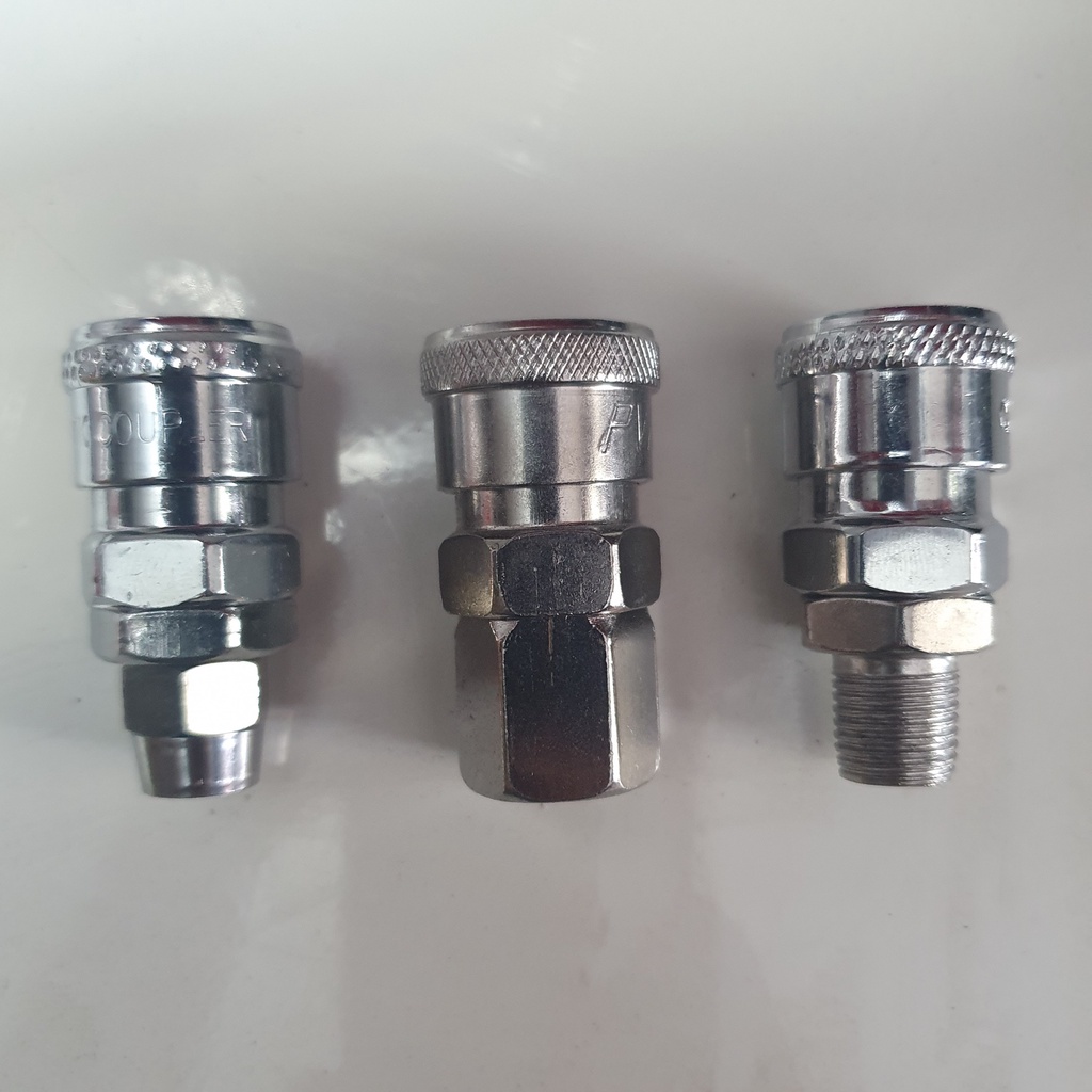 Đầu gài máy hơi đầu nối hơi .cho máy nén khí ren trong ren ngoài đầu nối dây
