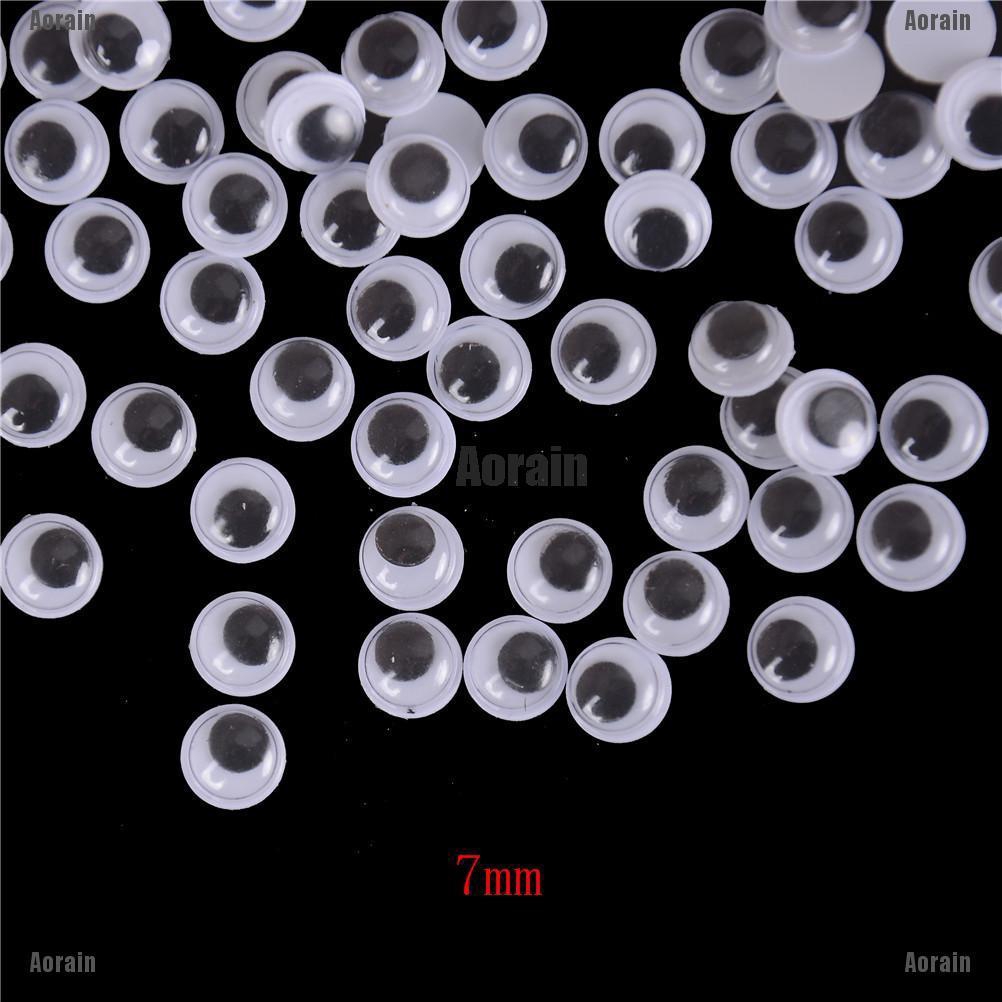 Set 100 Mắt Tự Dính Cỡ 5 / 6 / 7mm Cho Búp Bê