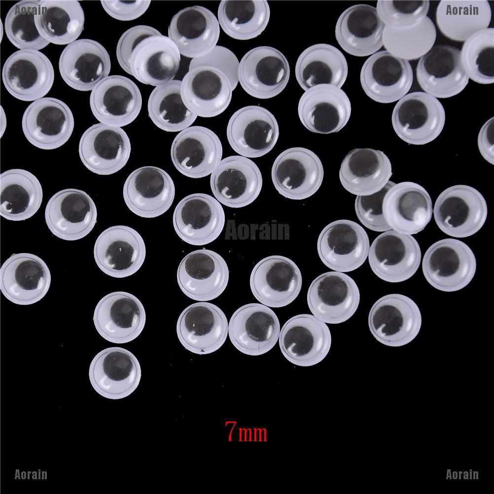 Set 100 Mắt Tự Dính Cỡ 5 / 6 / 7mm Cho Búp Bê