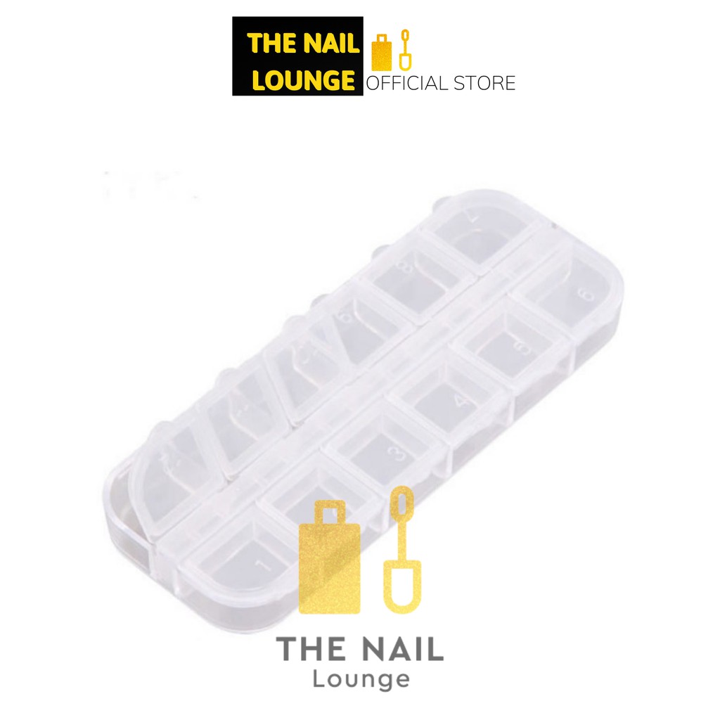 Khay 12 ngăn đựng đá nail, phụ kiện