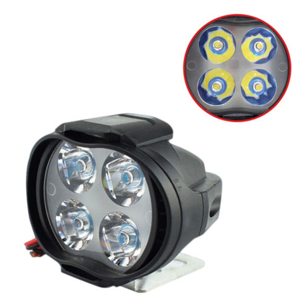 Đèn Pha Led Đen Siêu Sáng 12-80v Cho Xe Mô Tô