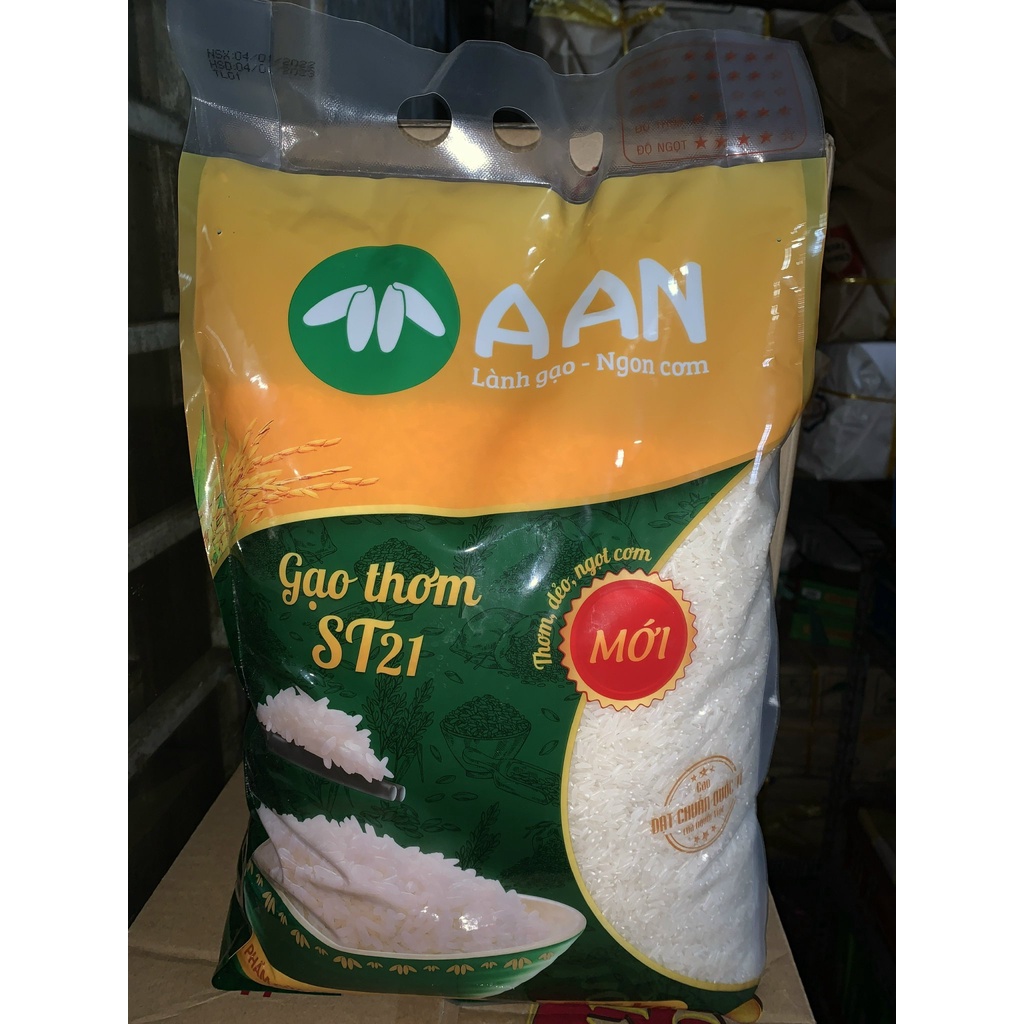 Gạo Dẻo vừa Thơm 5KG ST21 (Công ty Tân An)