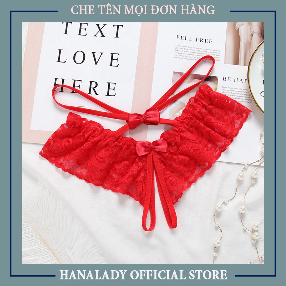 Quần lót lọt khe ren sexy, lọt khe hở đáy cột dây quyến rũ gợi cảm L016