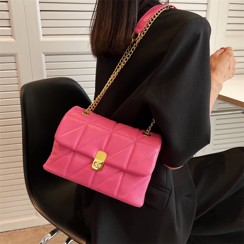 Túi Đeo JASMIN NOIR Chéo Nắp Lật Họa Tiết Kẻ Ô Phối Dây Xích Cho Nữ