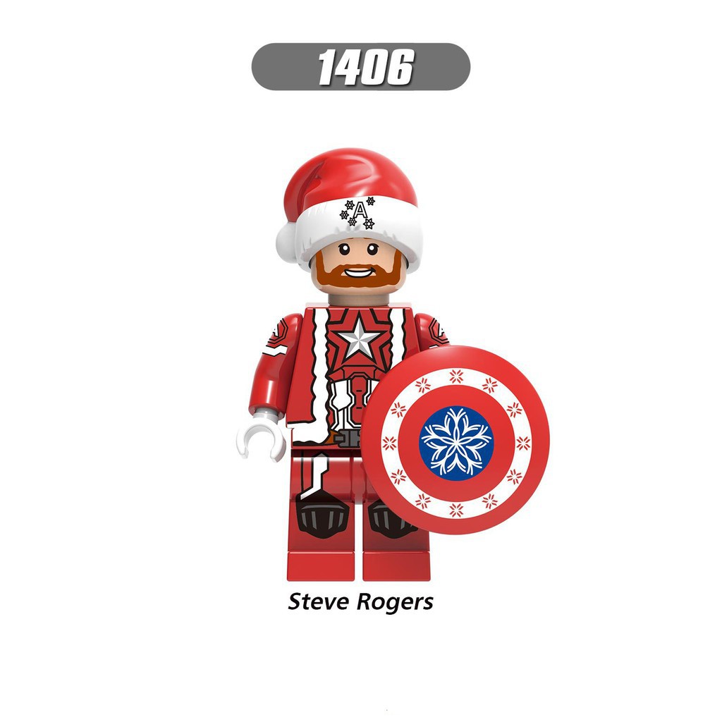 Đồ Chơi Minifigures Avenger Phiên Bản Giáng Sinh Noel Ironman Steve Yeti Mẫu Mới Ra Siêu Đẹp X0275