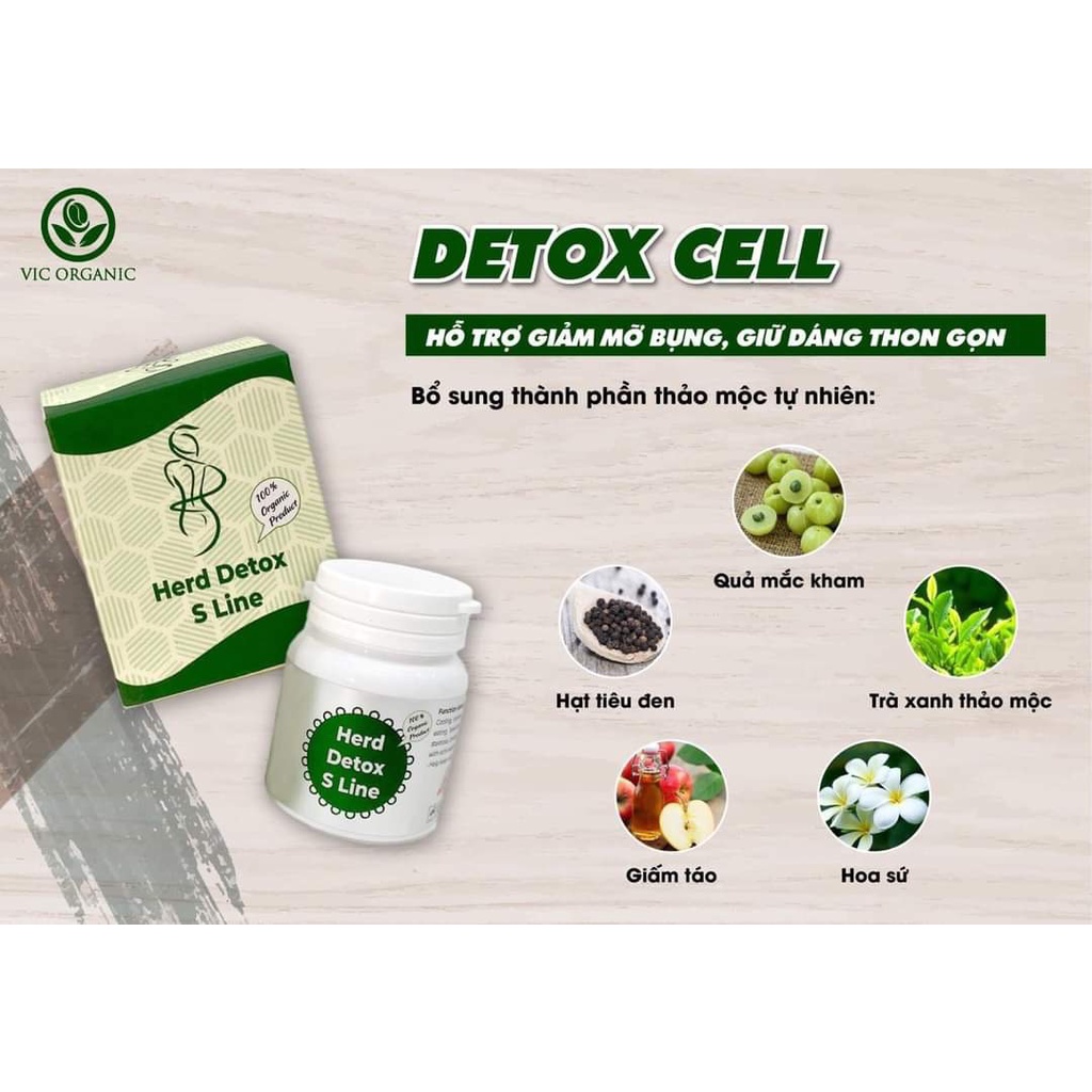 DETOX Cell Herd DETOX S Line giảm mỡ bụng 5-8cm sau 14 ngày