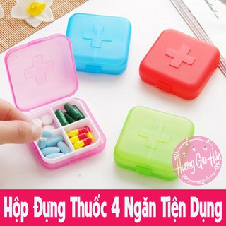 Hộp đựng thuốc chia 4 ngăn tiện dụng